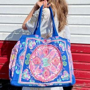 Majestic Blue Boho Tote